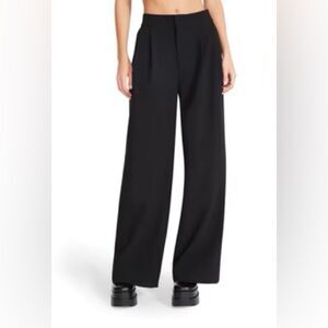 Steve Madden NYC Pants Black Wide Leg Retro 90s Y2K Career Flowy